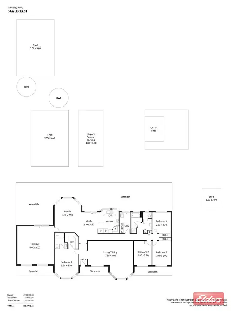 Floorplan of Homely house listing, 41 Barkley Drive, Gawler Belt SA 5118