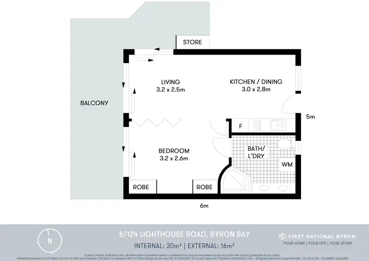 Floorplan of Homely apartment listing, 8/124 Lighthouse Road, Byron Bay NSW 2481