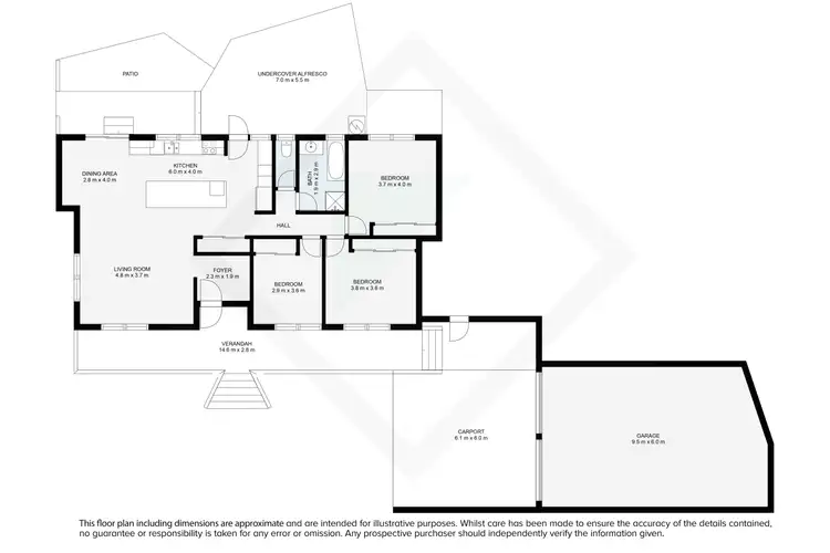 Floorplan of Homely house listing, 32 McMahon Place, Wodonga VIC 3690