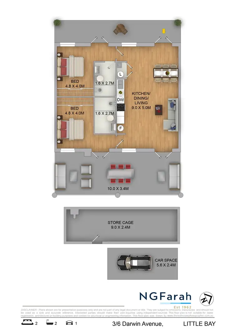 Floorplan of Homely apartment listing, 3/6 Darwin Avenue, Little Bay NSW 2036