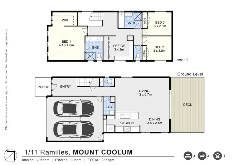 Floorplan of Homely house listing, 1/11 Ramilles Street, Mount Coolum QLD 4573