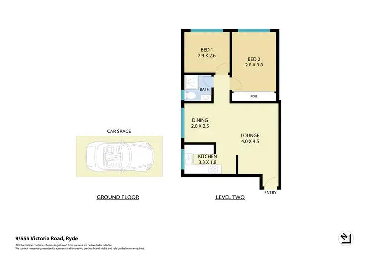 Floorplan of Homely apartment listing, 9/555 Victoria Road, Ryde NSW 2112