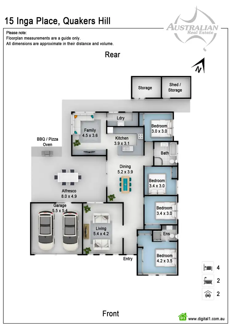 Floorplan of Homely house listing, 15 Inga Place, Quakers Hill NSW 2763