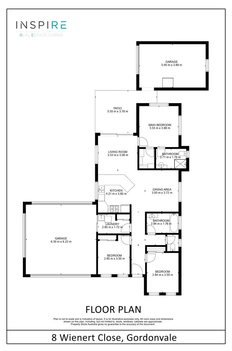 Floorplan of Homely house listing, 8 Wienert Close, Gordonvale QLD 4865