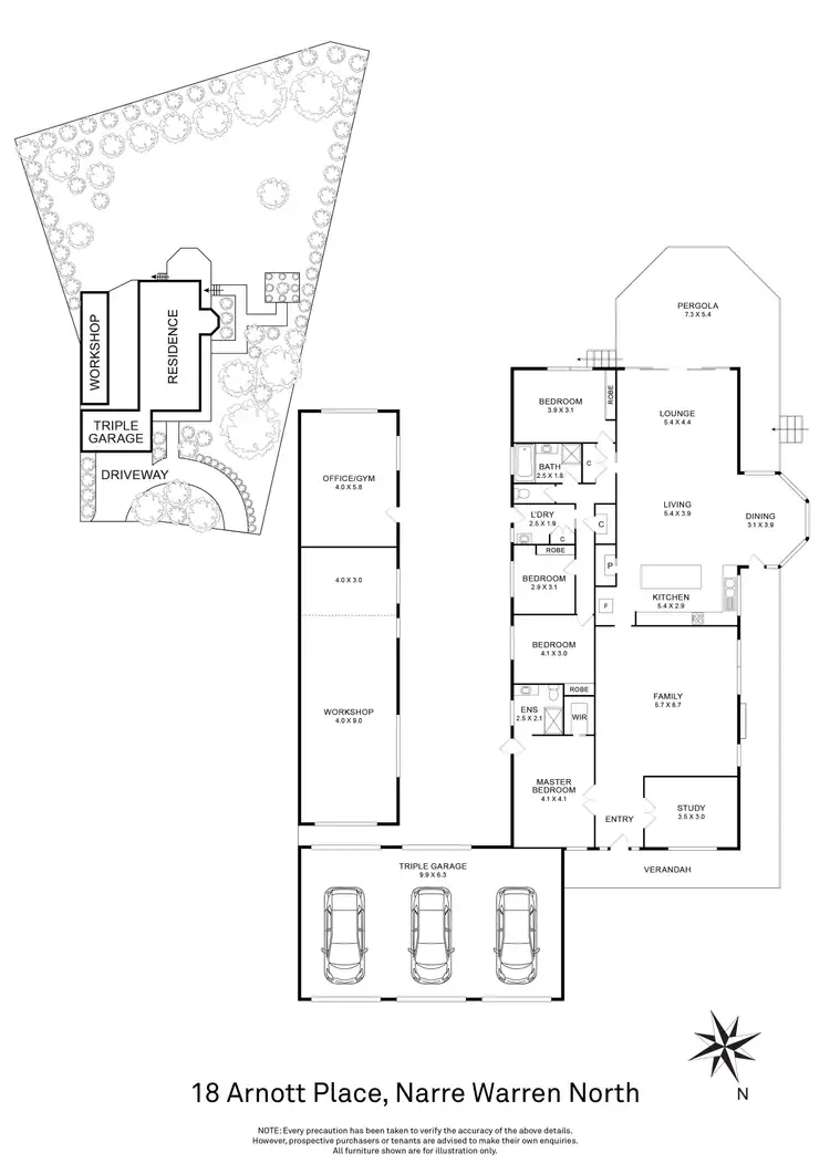 Floorplan of Homely house listing, 18 Arnott Place, Narre Warren North VIC 3804