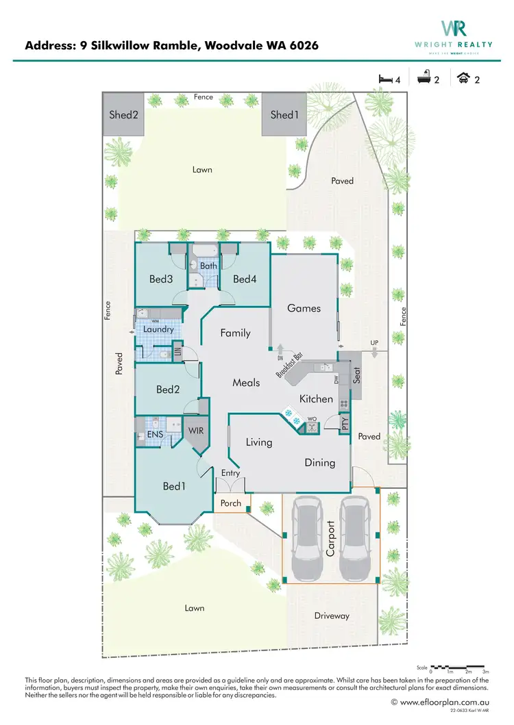 Floorplan of Homely house listing, 9 Silkwillow Ramble, Woodvale WA 6026