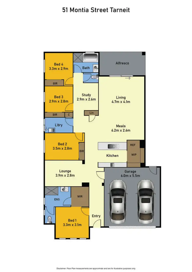 Floorplan of Homely house listing, 51 Montia Street, Tarneit VIC 3029