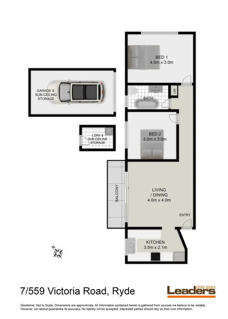 Floorplan of Homely unit listing, Level 2/7/559 Victoria Road, Ryde NSW 2112