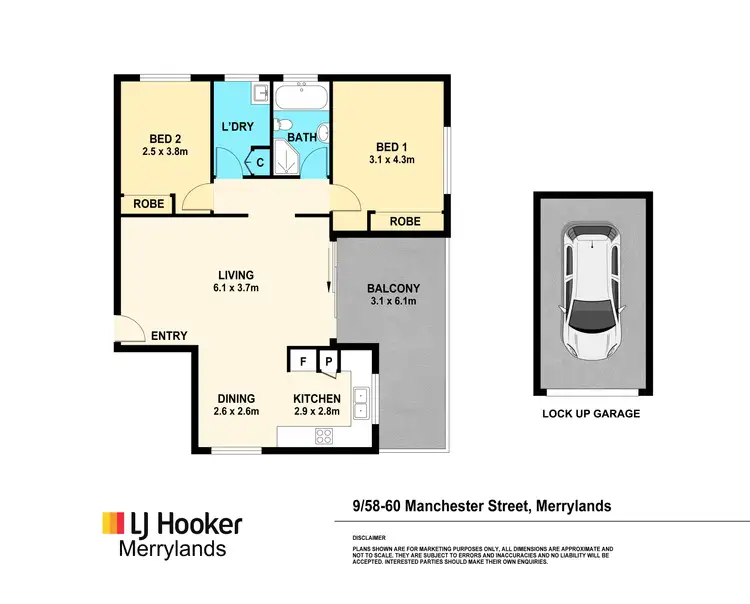 Floorplan of Homely apartment listing, 9/58-60 Manchester Street, Merrylands NSW 2160