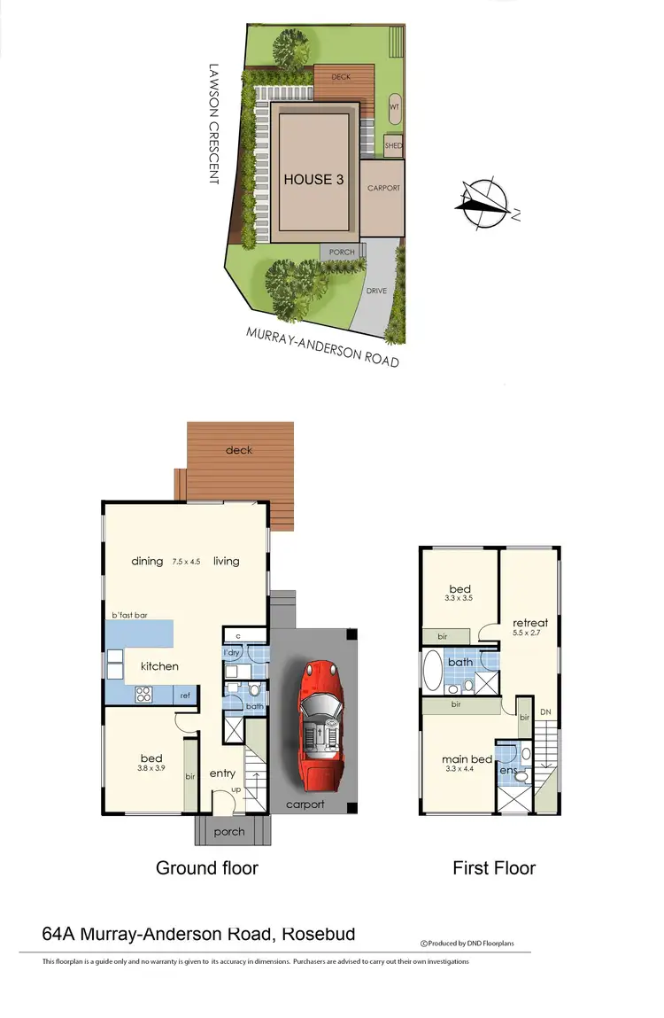 Floorplan of Homely house listing, 64A Murray-Anderson Road, Rosebud VIC 3939