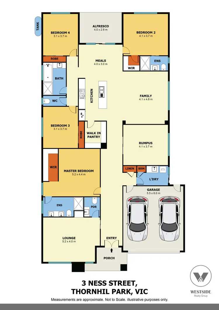 Floorplan of Homely house listing, 3 Ness Street, Thornhill Park VIC 3335