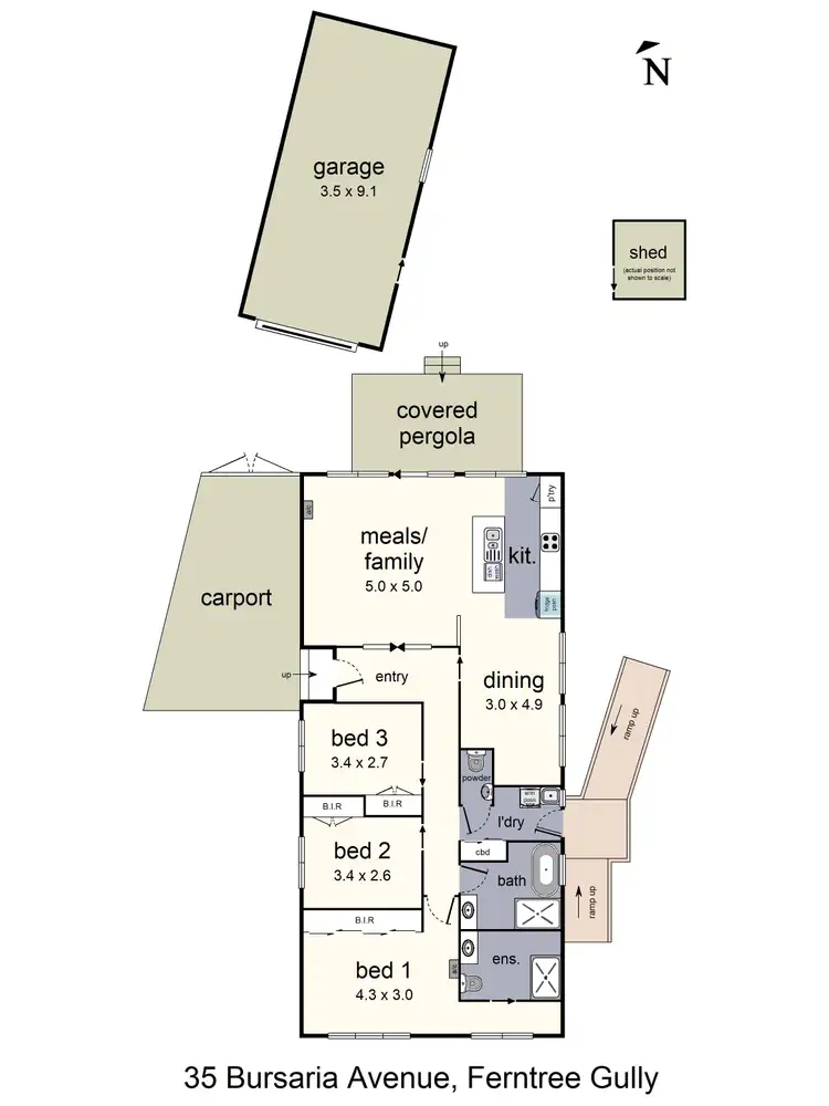 Floorplan of Homely house listing, 35 Bursaria Avenue, Ferntree Gully VIC 3156