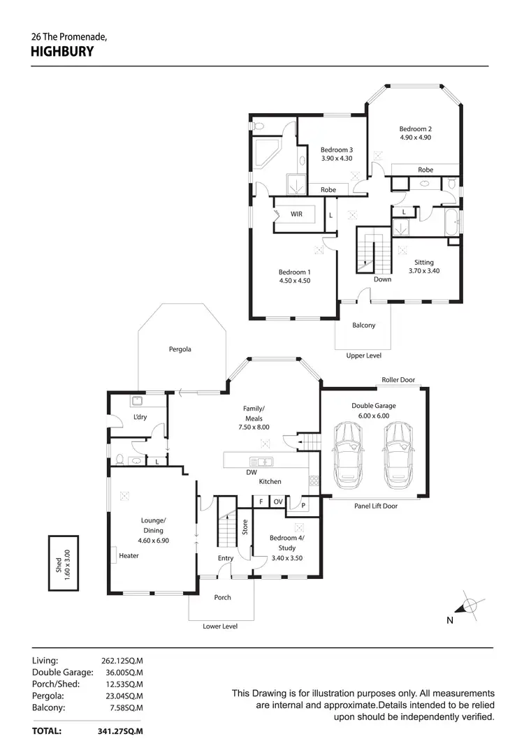 Floorplan of Homely house listing, 26 The Promenade, Highbury SA 5089