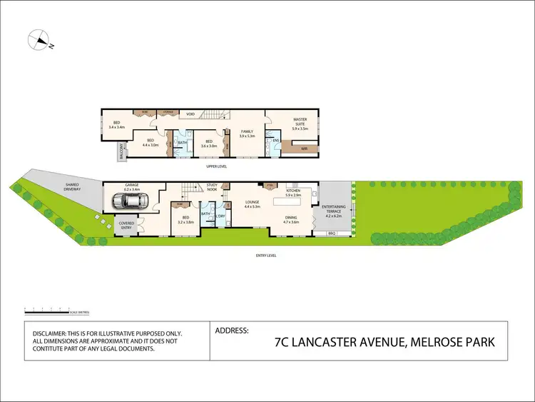 Floorplan of Homely semi-detached listing, 7C Lancaster Avenue, Melrose Park NSW 2114