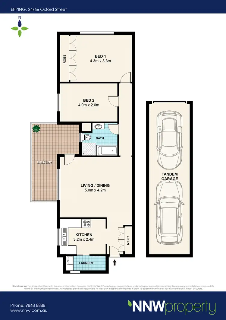 Floorplan of Homely unit listing, 24/66 Oxford Street, Epping NSW 2121