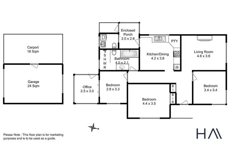 Floorplan of Homely house listing, 9 St Aubyn Square, Moonah TAS 7009