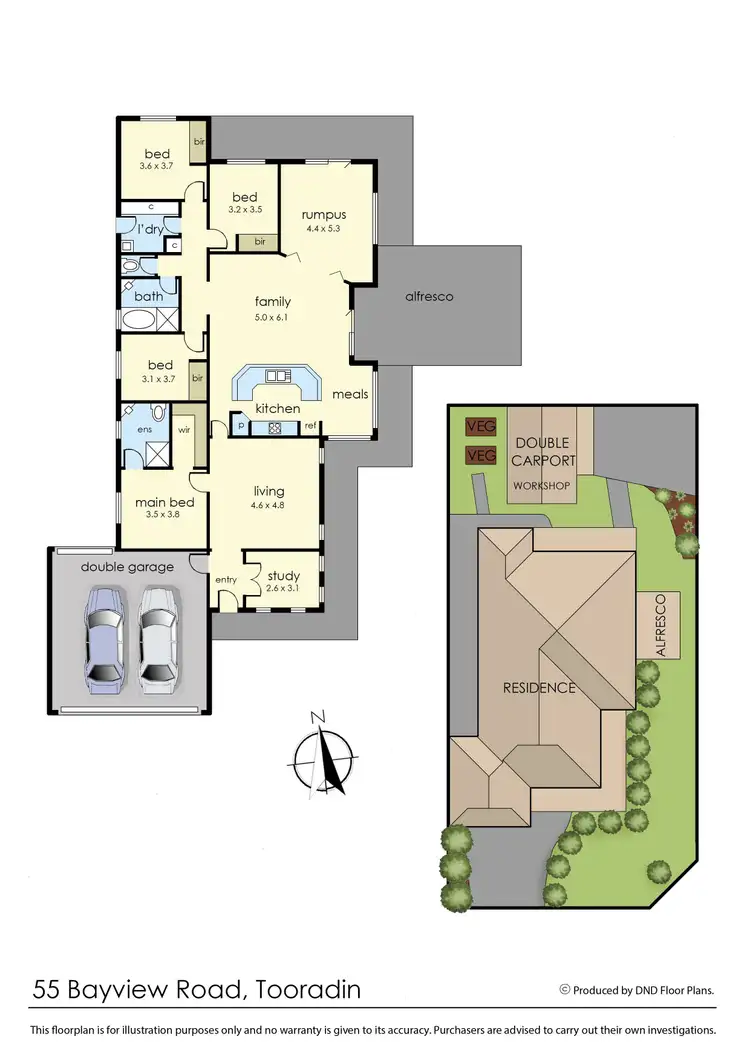 Floorplan of Homely house listing, 55 Bayview Road, Tooradin VIC 3980