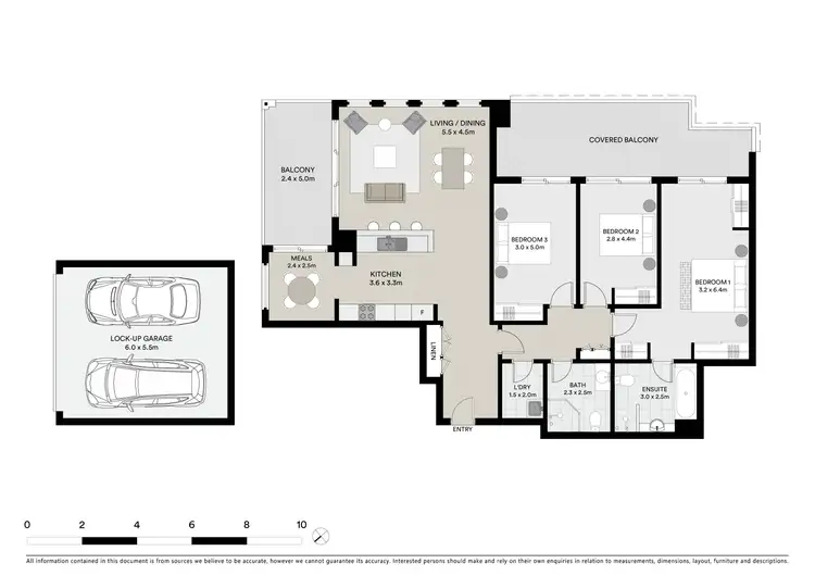 Floorplan of Homely apartment listing, 201/14 Karrabee Avenue, Huntleys Cove NSW 2111