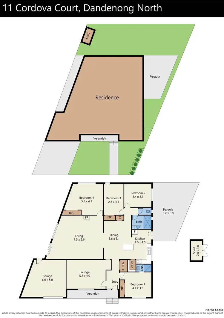 Floorplan of Homely house listing, 11 Cordova Court, Dandenong North VIC 3175