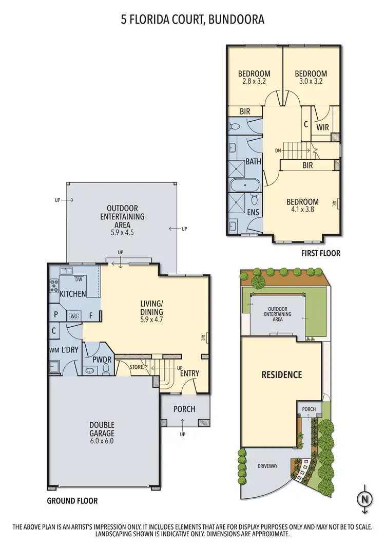 Floorplan of Homely house listing, 5 Florida Court, Bundoora VIC 3083