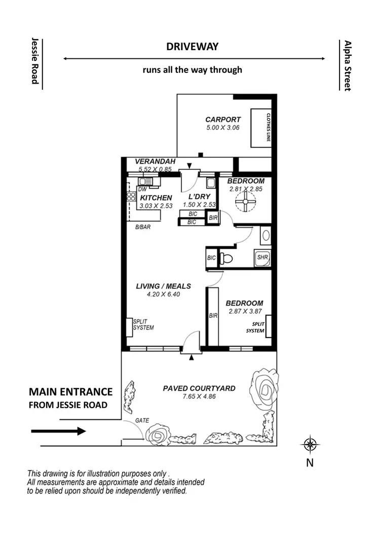 Floorplan of Homely unit listing, 4/16 Alpha Street, Kensington Park SA 5068