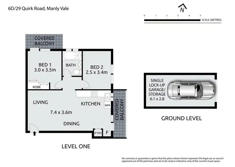 Floorplan of Homely apartment listing, 6D/29 Quirk Road, Manly Vale NSW 2093