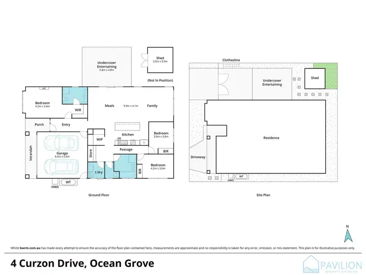 Floorplan of Homely house listing, 4 Curzon Drive, Ocean Grove VIC 3226