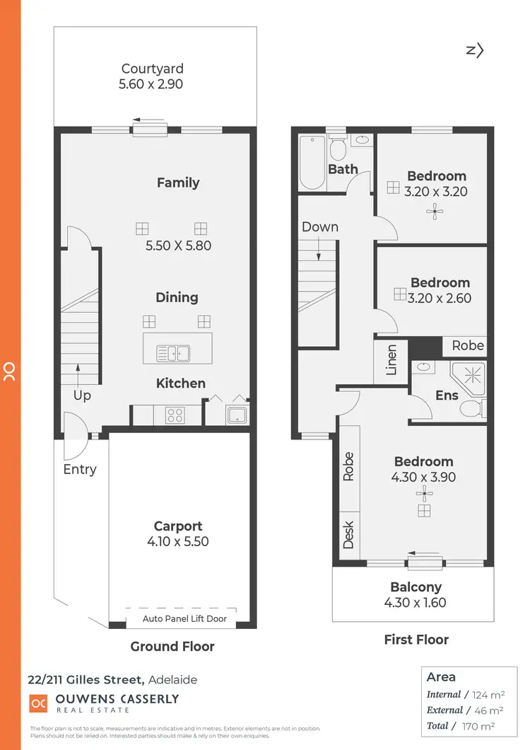 Floorplan of Homely townhouse listing, 22/211 Gilles Street, Adelaide SA 5000