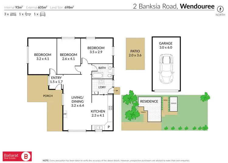 Floorplan of Homely house listing, 2 Banksia Road, Wendouree VIC 3355