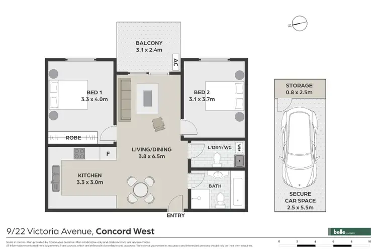 Floorplan of Homely apartment listing, 9/22-28 Victoria Avenue, Concord West NSW 2138