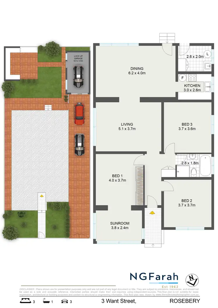 Floorplan of Homely house listing, 3 Want Street, Rosebery NSW 2018