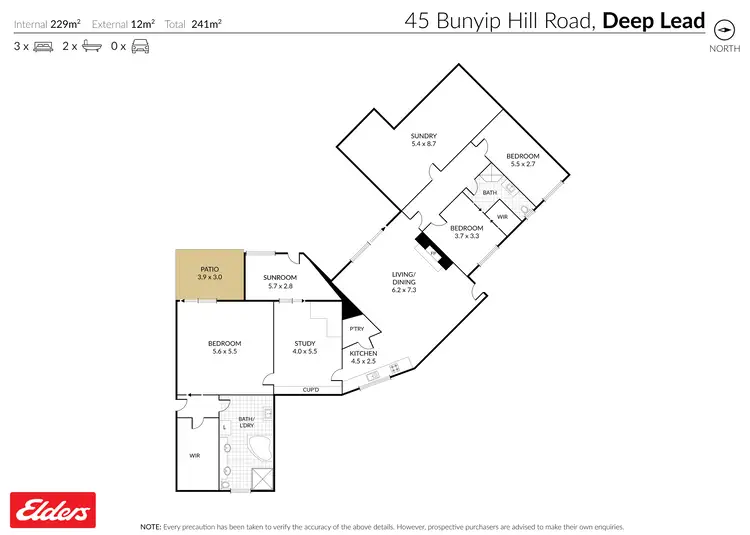 Floorplan of Homely house listing, 45 Bunyip Hill Road, Stawell VIC 3380