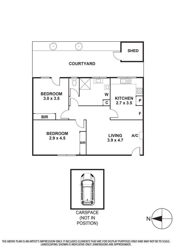 Floorplan of Homely apartment listing, 2/24 Rushall Street, Fairfield VIC 3078