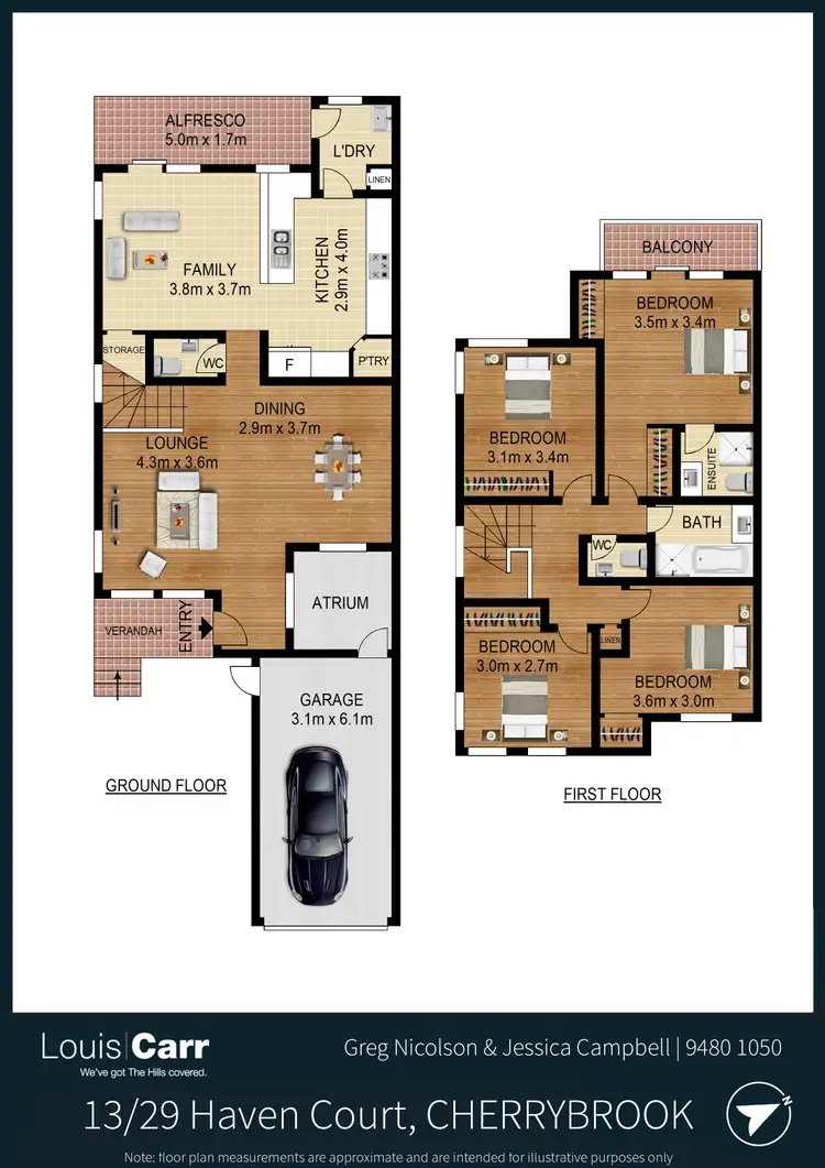 Floorplan of Homely semi-detached listing, 13/29 Haven Court, Cherrybrook NSW 2126