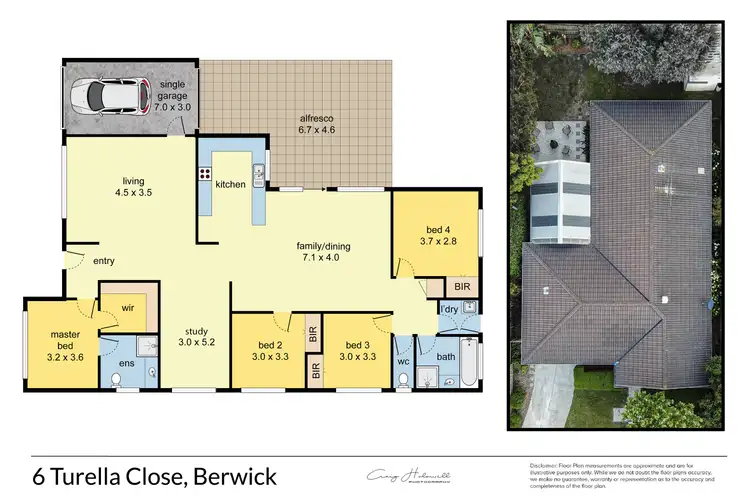 Floorplan of Homely house listing, 6 Turella Close, Berwick VIC 3806
