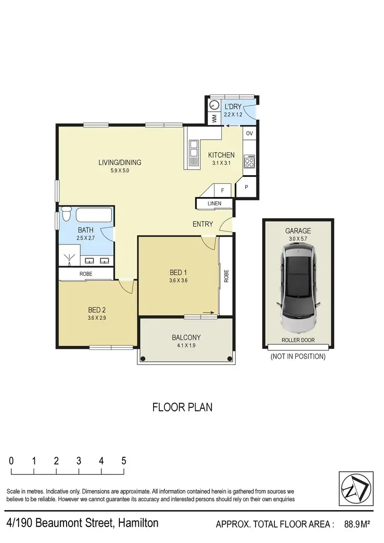 Floorplan of Homely unit listing, 4/190 Beaumont Street, Hamilton NSW 2303