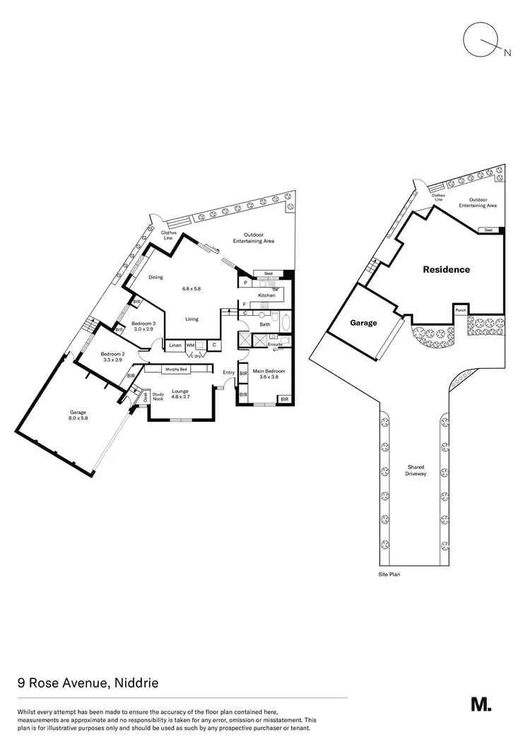 Floorplan of Homely villa listing, 9 Rose Avenue, Niddrie VIC 3042