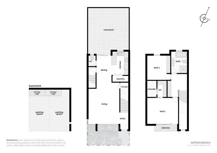 Floorplan of Homely townhouse listing, 2/101 Eggleston Crescent, Chifley ACT 2606