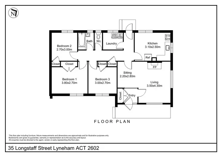 Floorplan of Homely house listing, 35 Longstaff Street, Lyneham ACT 2602