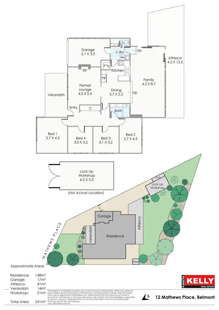 Floorplan of Homely house listing, 12 Mathews Place, Belmont WA 6104