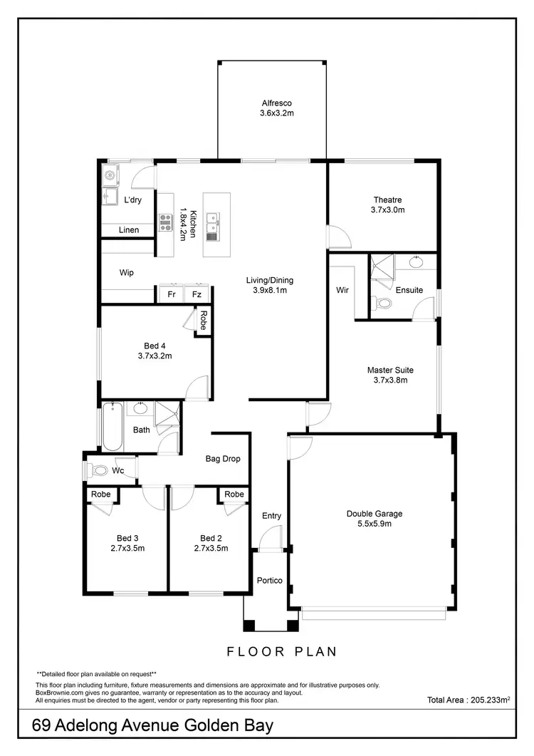 Floorplan of Homely house listing, 69 Adelong Avenue, Golden Bay WA 6174