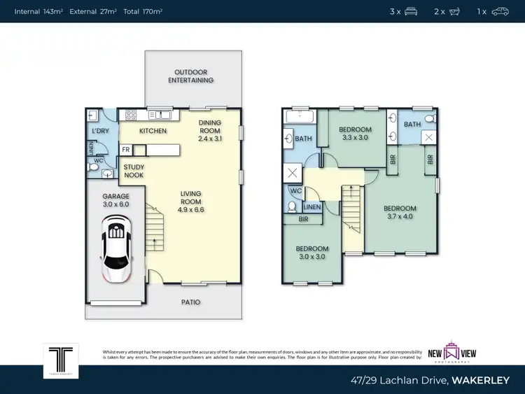 Floorplan of Homely townhouse listing, 47/29 Lachlan Drive, Wakerley QLD 4154