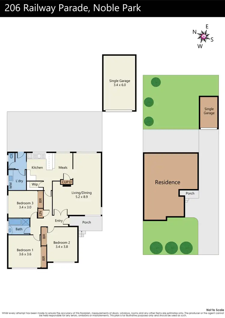 Floorplan of Homely house listing, 206 Railway Parade, Noble Park VIC 3174