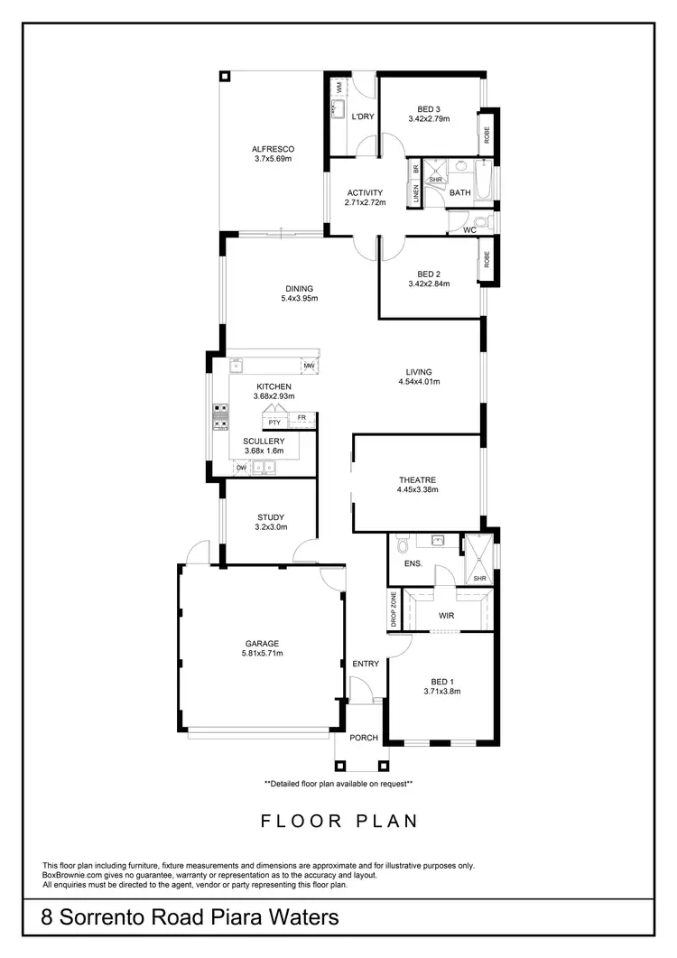 Floorplan of Homely house listing, 8 Sorrento Road, Piara Waters WA 6112