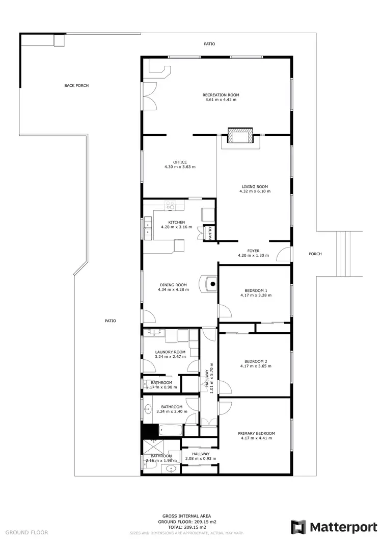 Floorplan of Homely house listing, 315 Dow Avenue, Irymple VIC 3498