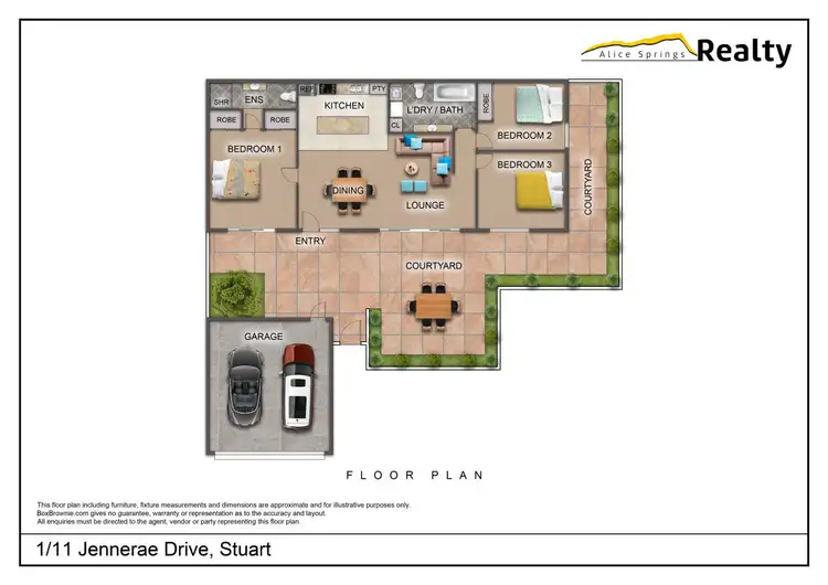Floorplan of Homely unit listing, 1/11 Jennerae Drive, Stuart NT 870