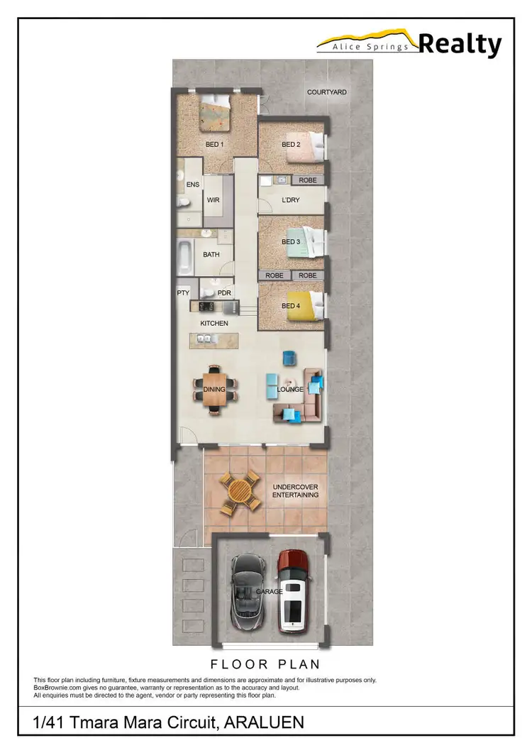 Floorplan of Homely semi-detached listing, 1/41 Tmara Mara Circuit, Araluen NT 870