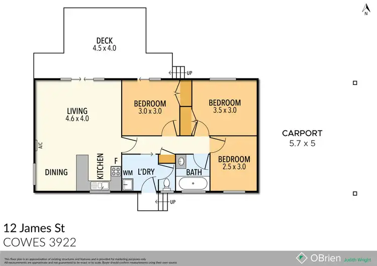 Floorplan of Homely house listing, 12 James Street, Cowes VIC 3922