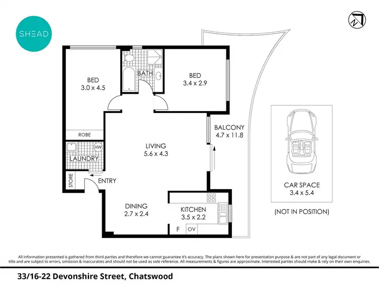 Floorplan of Homely unit listing, 33/16 Devonshire Street, Chatswood NSW 2067