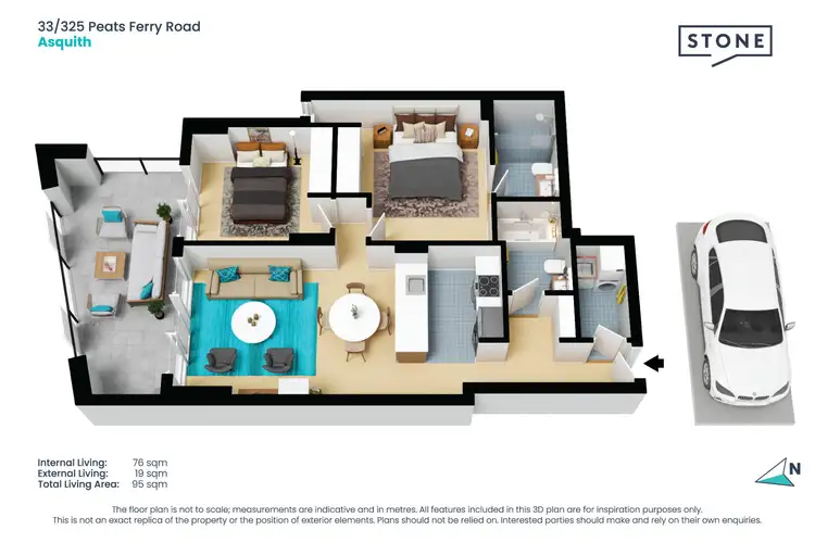 Floorplan of Homely apartment listing, 33/325-331 Peats Ferry Road, Asquith NSW 2077